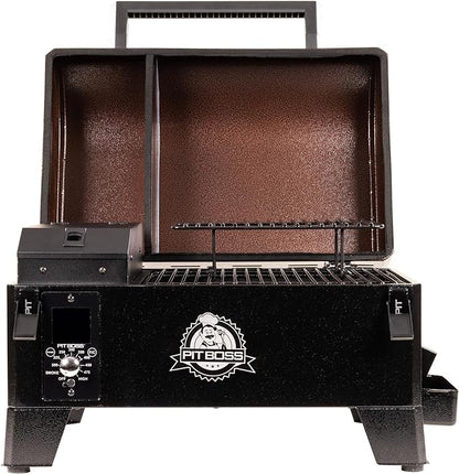 PIT BOSS 10697 Table Top Wood Grill With Temperature Control, Mahogany