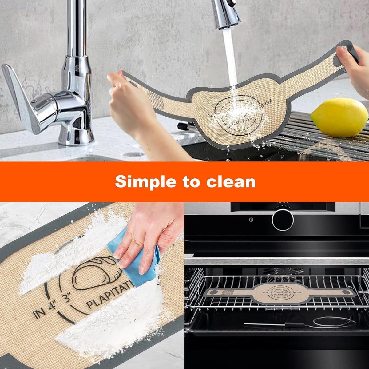 Silicone Bread Sling Dutch Oven Liner, Non-Stick & Easy Clean Reusable Oval Silicone Baking Mat with Long Handles, Easy to Transfer Sourdough