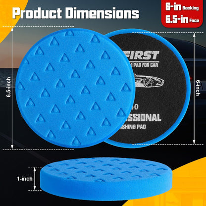 8 Pcs Buffing Polishing Pads, 6 Inch Polishing Pads, Car Compound Buffing Sponge Pads and Woolen Pads Cutting Polishing Pad Kit for Car Buffer Boat Compounding, Polisher & Waxing