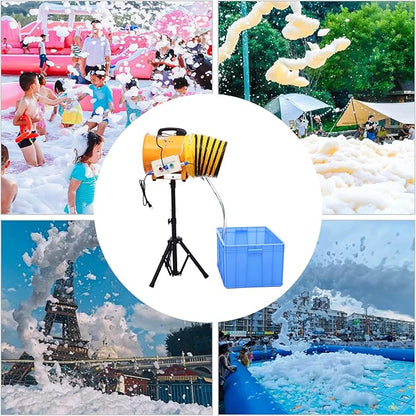 Foam Machine, 520w 12" Party Machine Bubble Maker with Stand & Pump, High Output Blower Fan for Parties, Weddings, Clubs, Pools, Kids Events, Stage and Outdoor Summer Fun