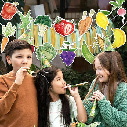 Farmers Market Party Decorations - Rustic Fruit & Vegetable Banners, Backdrops, Centerpieces for Baby Shower, Birthday, Bridal Shower | Garden Themed Party Supplies