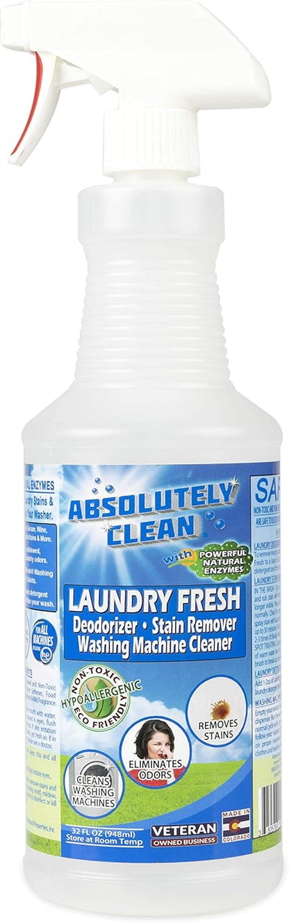Absolutely Clean Amazing Laundry detergent liquid Stain and Odor Remover, Naturally Based Formula (USA Made)