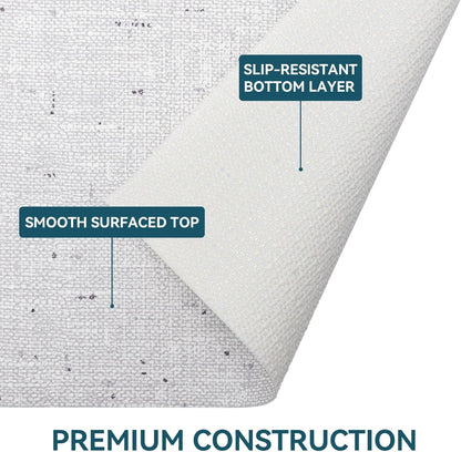 Shelf Liner 18" W x 96" L Cabinet Liners Non Adhesive, Drawer Liners Non Slip Kitchen Mat Waterproof Oil-Proof for Kitchen Cabinet, Shelves, Refrigerator, Storage, Easy to Trim