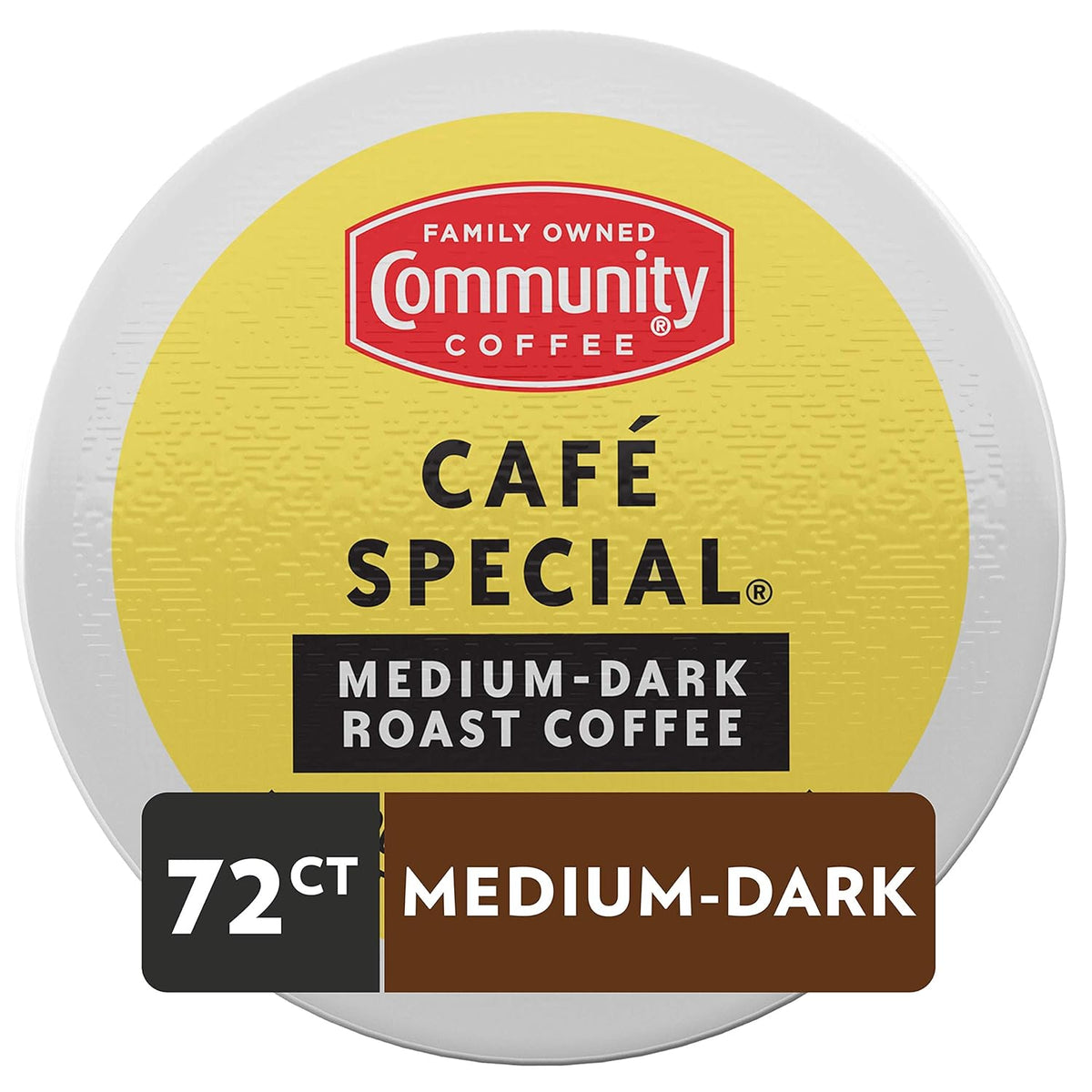 Community Coffee Café Special 72 Count Coffee Pods, Medium-Dark Roast, Compatible with Keurig 2.0 K-Cup Brewers, 72 Count