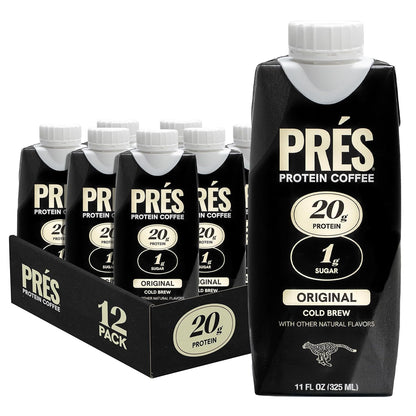 Protein Coffee - 100% Arabica Beans Real Cold Brew - 20g Ready To Drink Protein - 1g Sugar - 100 Calories - No Added Sugar