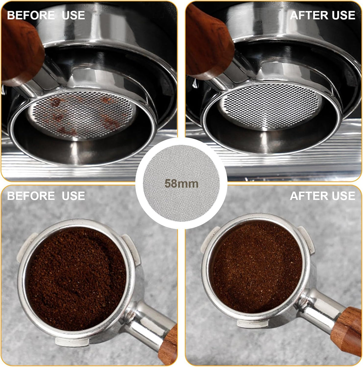 58mm Espresso Accessories,Wdt Tool espresso,Dosing Funnel And Coffee Puck Screen,Coffee Distributor,barista kit