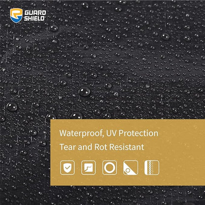 GUARD SHIELD Black Tarp Waterproof 6x6 Feet Medium Duty All Purpose Poly Tarps Cover 7mil