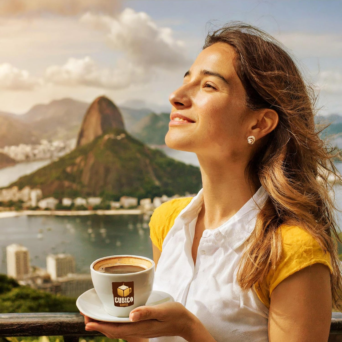 Cubico Coffee Brazil Natural Medium Roast Coffee Pods, 10 Count, K-Cup Compatible, Single Serve Coffee Capsules