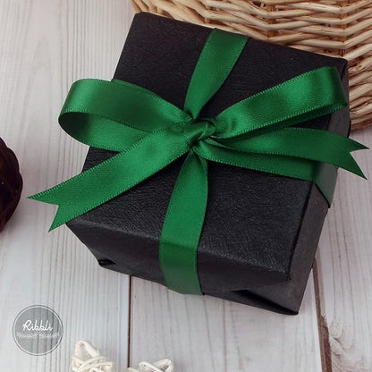 Ribbli Forest Green Double Faced Satin Ribbon,1/2 Inch x Continuous 25 Yards,Use for Craft Bows Bouquet, Gift Wrapping, Wedding Decoration, Floral Arrangement