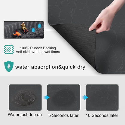 Coffee Maker Mat for Countertops, Coffee Bar Accessories Fit Under Coffee Machine Mat 19"x12"Rubber Backed Coffee Pots - Table Mat under Appliance