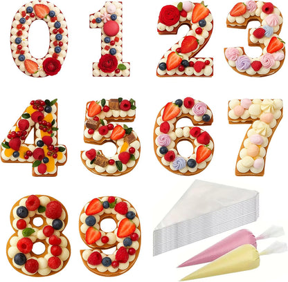 Cake Stencils - Set 18Templates with Scraper and 50Pins, Cookie Stencils for Royal Icing, Cookie Templates for Buttercream Decorating