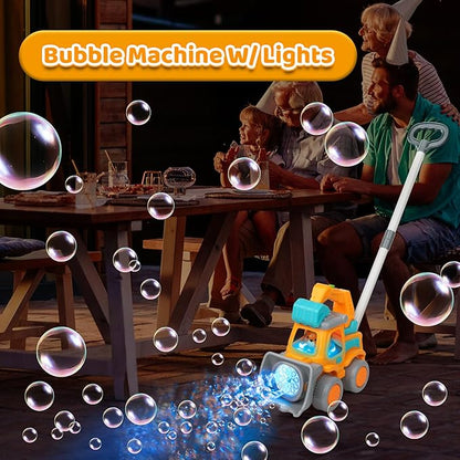 Automatic Bubble Machine for Toddlers,Construction Truck Bubble Lawn Mover W/Light,Bubble Maker Blower Toys for 3 4 5 6 Year Old Boy Girl Kids,Summer Outdoor Pool Backyard Toys for Birthday Party