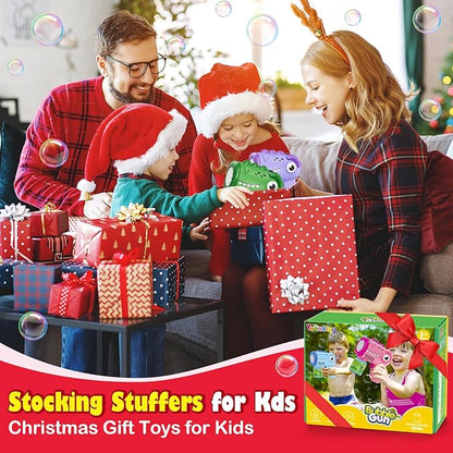 Toys for Ages 3-8 Boys Girls: Yunaking 2 Pack Bubble Machine Gun for Kids Rechargeable with Bubble Solutions, Kids Toys Gifts for 3 4 5 6 7 8 Years Old Boy Girl Birthday Toy for Kid Toddlers Ages 4-6
