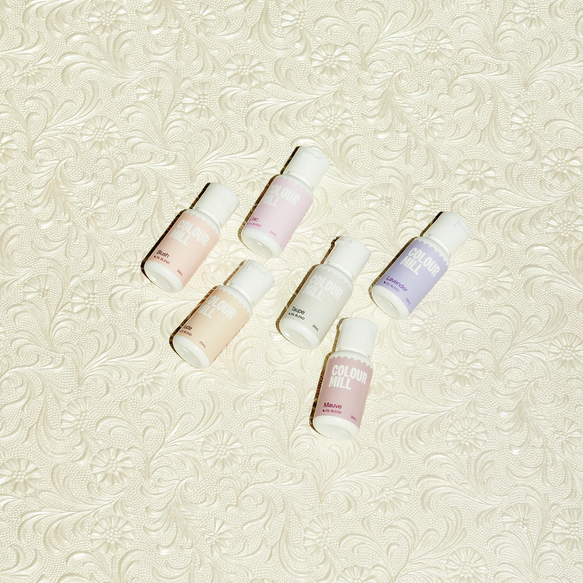 Colour Mill Bridal-Pack Oil-Based Food Coloring, 20 Milliliters Each of 6 Colors: Blush, Lavender, Lilac, Mauve