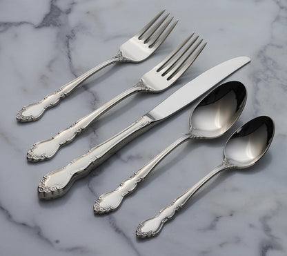 Oneida 2766020AL20 Dover 20-Piece Fine Flatware Set, Service For 4, Mirror Finish