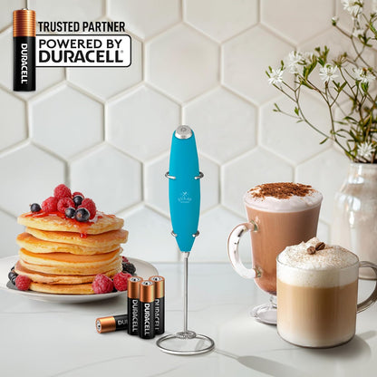 Zulay Powerful Milk Frother Handheld Foam Maker for Lattes - Whisk Drink Mixer for Coffee, Mini Foamer for Cappuccino, Frappe, Matcha