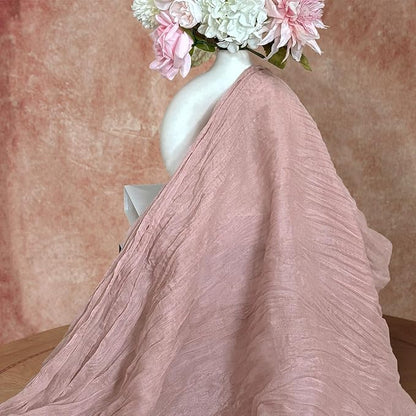 FEXIA 3 Pack Table Runner Dusty Pink Cheesecloth 35x120 Inches Spring Easter Table Runner Burnt for Wedding Decor Reception Bridal Shower Centerpiece Engagement Decor