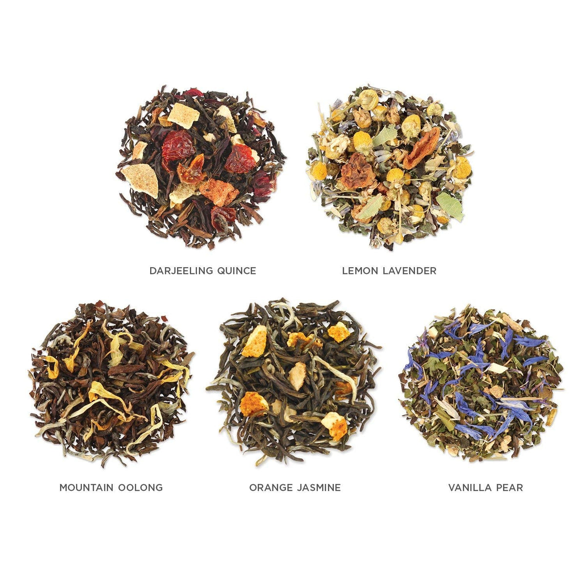 Tea Forte Lotus Single Steeps Loose Leaf Premium Tea Gift Set Sampler, 15 Count 3 of Each Assorted Blends, Pre-Portioned Single Serve Pouches
