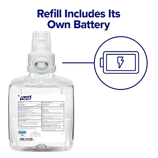 PURELL CS8 Automatic Hand Soap Dispenser, White, for 1200 mL PURELL CS8 Soap Refills (Pack of 1) - 7830-01 - Manufactured by GOJO, Inc.