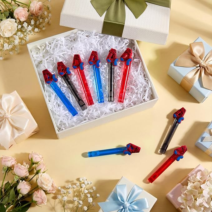 Jenaai 24 Spider Web Bubble Wands Number 4 Spider Bubble Wand Party Favors for Summer Activity Cartoon Birthday Gifts Carnival Goody Bag Stuffers Wedding Supplies