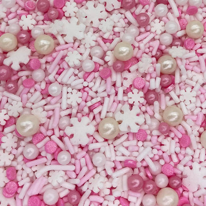 Sprinkles | Frozen in Sugar Sprinkle Mix | Blue Sprinkles | Confetti Sprinkles | Metallic Sprinkles | Snowflake Sprinkles | Cake Sprinkles (Pink)