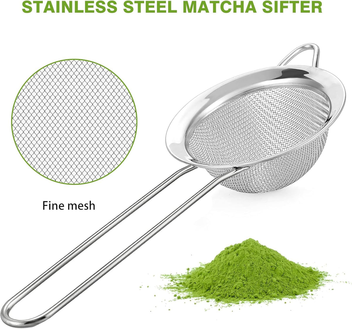 Matcha Whisk Set - Premium Complete Ceremonial Grade Matcha Set with Bamboo Whisk, Matcha Bowl with Spout, Scoop, Sifter & Holder