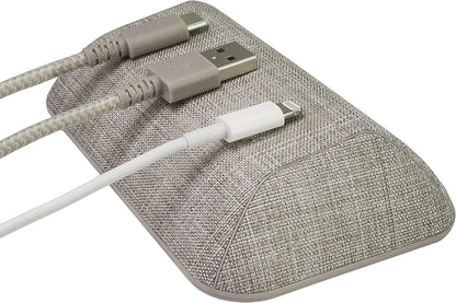 Smartish® Magnetic Cord Holder - Bigger Cable Wrangler Organizer with Magnet Clips for Charger Management on Desktop, Nightstand, or Side Table - Holds 6+ Cables - Lightly Toasted Beige
