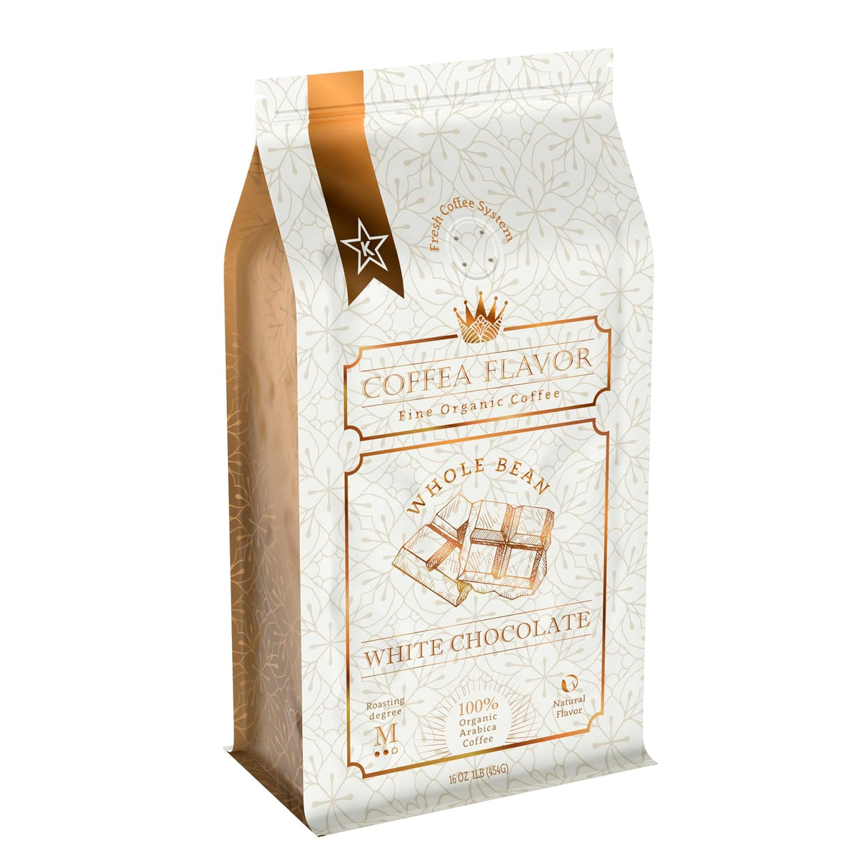 Organic Ground Coffee Medium Roast (16oz) - White Chocolate Flavored