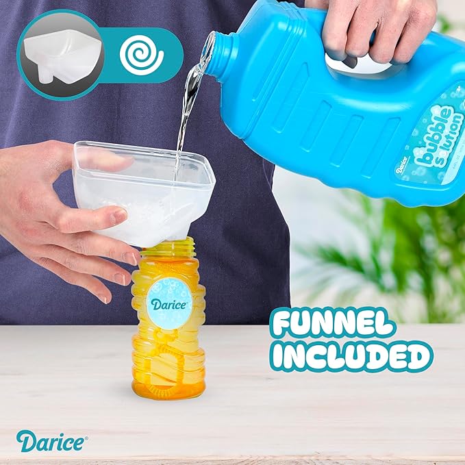 Darice 64-Ounce Bubble Solution-Includes Wand and Easy Pour Funnel Top-Works with Bubble Machines-for Weddings, Birthdays and Outdoor Events 30090907