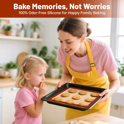 Silicone Baking Mat Set of 5, Grade Food Non-Stick Reusable Baking Mat, Slip Oven Liner Sheet