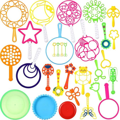 WinnerWhy 30 Pcs Big Bubble Wands Set Most Ages Summer Outdoor Birthday Parties, Without Bubble Solution (Bunny)