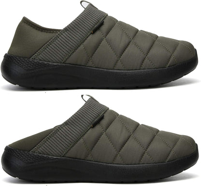 KUBUA Slippers for Men and Womens Indoor House Shoes Plush Slip on Outdoor Garden Loafers