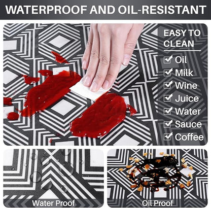 Picnic Table Cover with Bench Covers Elastic Waterproof Vinyl Tablecloth for 6 Foot Rectangle Tables Camping Rv Roadtrip Hiking Car Items for Tent Campers Gift for Teenage Boys Girls Sister