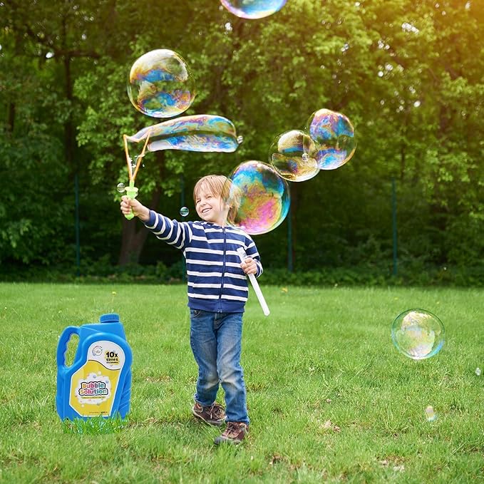 32 oz Concentrated Bubble Solution, Refills up to 2.5 Gallons, Non-Toxic Concentrated Solution for Bubble Machines, Giant Bubble Wands,Bubble Gun and Blowers