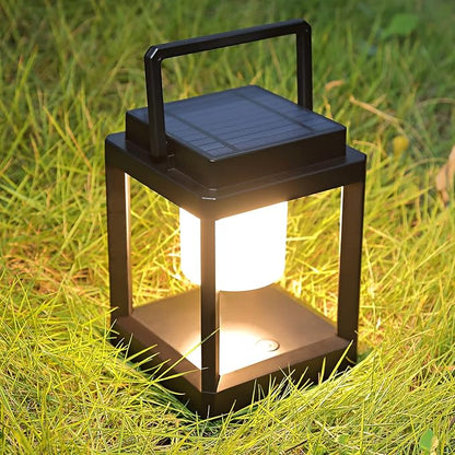 Outdoor Table Lamp, Brightness LED Nightstand Lantern, Portable Rechargeable Solar Lamp Waterproof, Touch Control Outdoor Lamps Cordless Lights Decorative for Patio/Walking/Reading/Camping