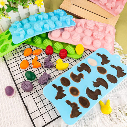 Easter Egg Silicone Mold for Chocolate 5 Packs Egg Shaped Mold Baking Pan for Easter Party Hot Chocolate Bombs Fondant Candy Jelly Dome Mousse Cake