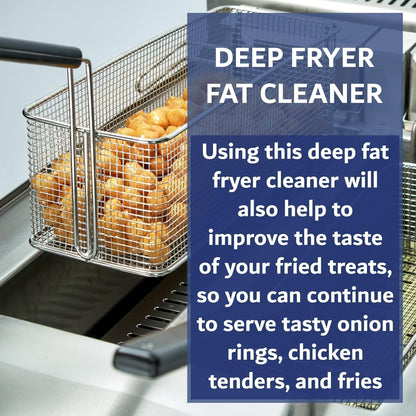 Fry-Whiz Deep Fryer Cleaner, Removes Carbon, Burned-On Grease, Fats, Food Stains & Rusts, Fryers Boil Out Powder for Cleaning Deep Fryers, Griddle, Cleaning Supplies for Food Service(Case of 4-Gallon)