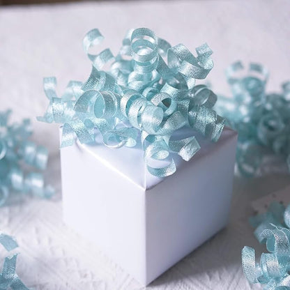 self-Adhesive Curly Ribbon for Gift Wrapping - Elegant Bows for Gift Wrapping, Presents, Paper Bag, Baby Shower Favors, Wrapping Accessories, Wedding Decor (Mint Green)