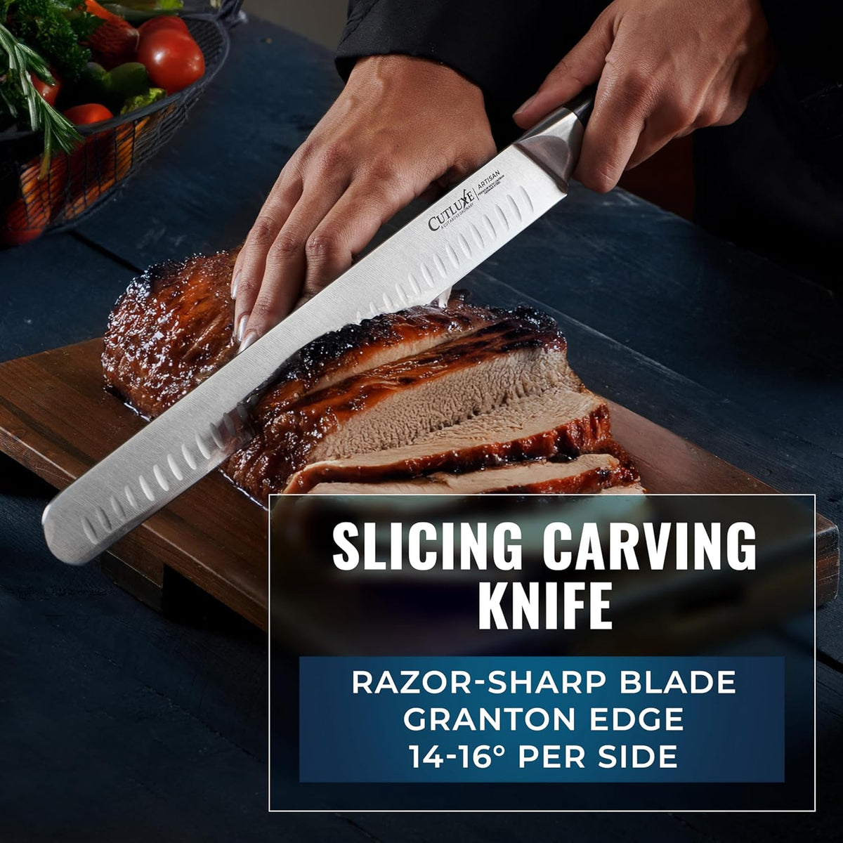 Cutluxe Butcher Knife Set – BBQ Brisket, Breaking & Boning Knife – Slicing Carving Knife Set for Meat Cutting, Ultra Sharp German Steel, Full Tang