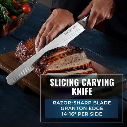 Cutluxe Butcher Knife Set – BBQ Brisket, Breaking & Boning Knife – Slicing Carving Knife Set for Meat Cutting, Ultra Sharp German Steel, Full Tang