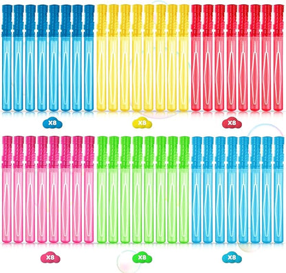 AuroTops 48PCS 15'' Big Bubble Wands Bulk, Assorted Colors Bubble kit, Bubble Party Favor for Kids, Summer Indoor/Outdoor Activities, Easter, Goodie Bags, Birthday, Carnival Prizes, Wedding