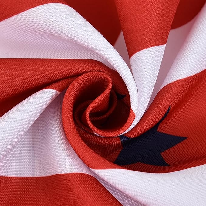 USA Gingham Patriotic Tablecloth Fabric - Rectangular 58x102 Inch Water Resistant Checked Table Cloth for Indoor/Outdoor Use - Table Cover for Kitchen, Picnics, Gardens, and Parties