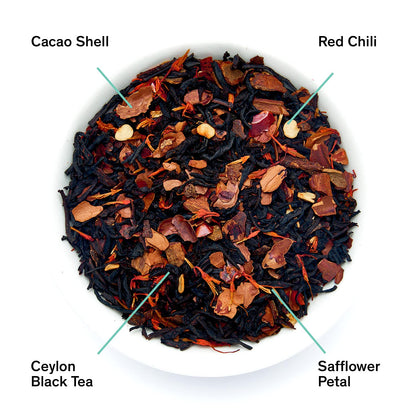 August Uncommon Painted Desert Black Tea – Spicy Blend w/Notes of Mexican Chili, Cinnamon, and Dark Cocoa – Loose Leaf Tea Caffeinated for Daily Enjoyment in a 3.5oz Tea Bag Tin Packaging (28-56 Cups)