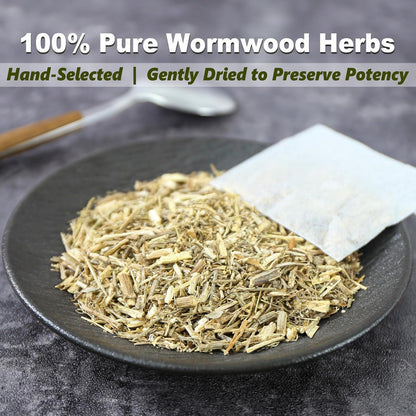 Tearelae - Wormwood Tea Bags, 30 Count - Premium Natural Wormwood Herb - Non-GMO - Caffeine-free - Support Healthy Digestion