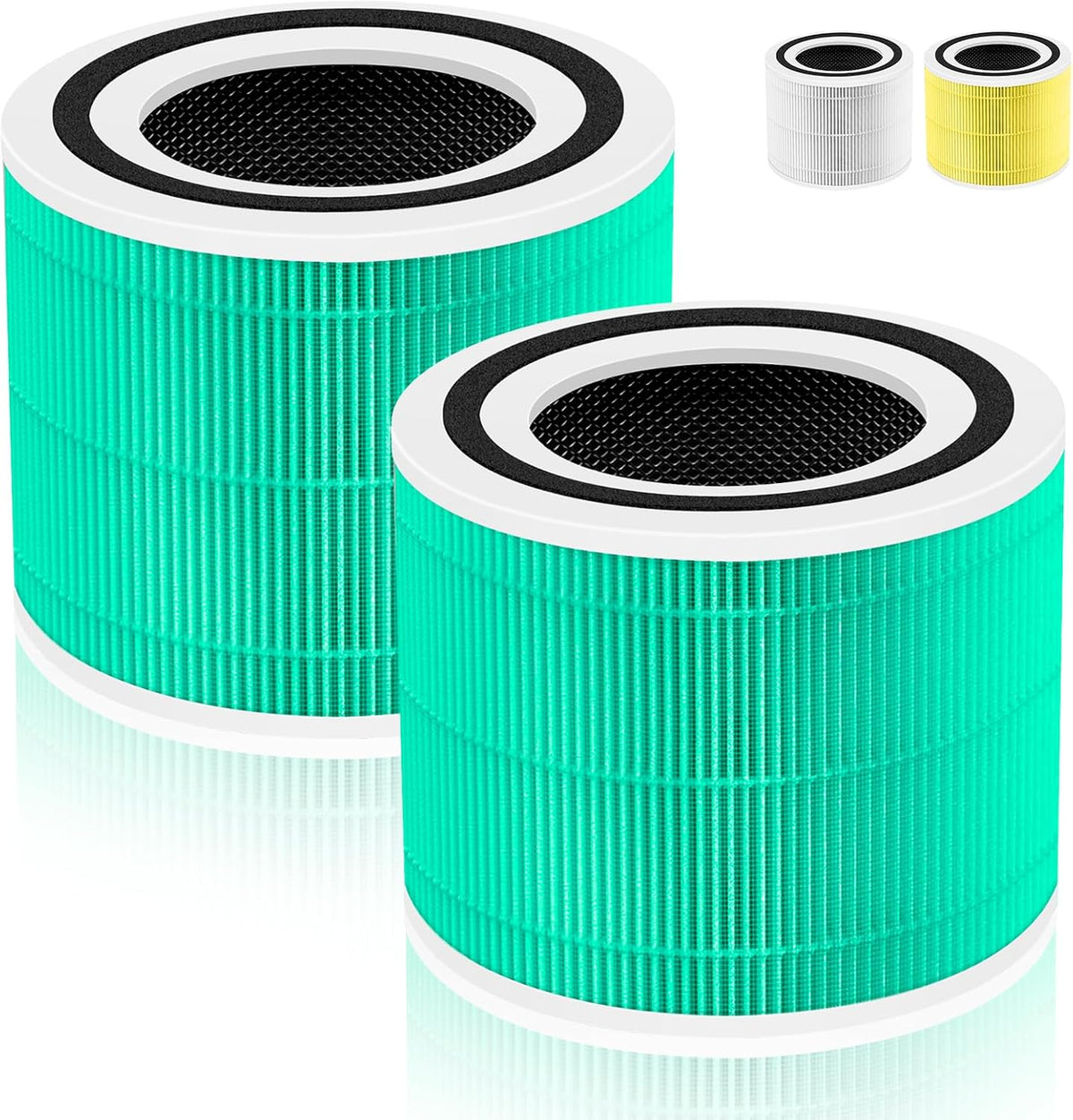 240 True HEPA Toxin Absorber Replacement Filter 14 for Puro 240 Air Purifier,3-in-1 High-Efficiency HP-14 with Activated Carbon Filter,2 Pack,Green