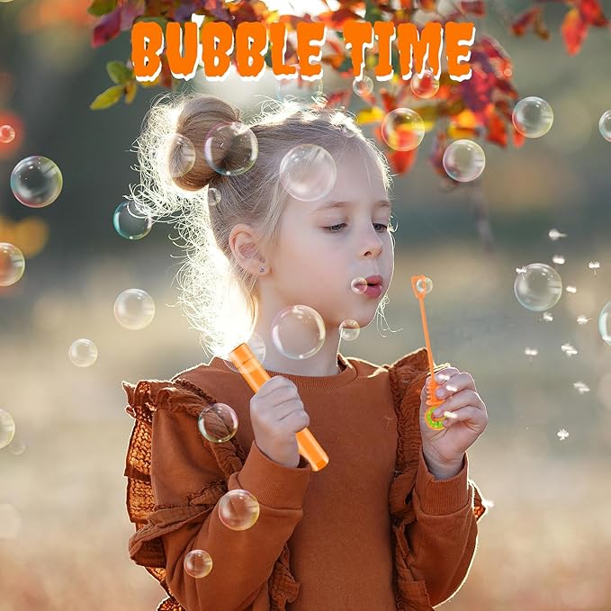 Halloween Party Favors Supplies for Kids 64-200 Pack, Bulk Mini Bubble Wands Toys Gifts for Toddlers, Non Candy Trick or Treat Bucket Stuffers Fillers, Halloween Classroom Goodies Stuff for Boys Girls