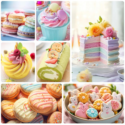 Food Coloring for Cake Decorating Macaron Edible Food Dye for Baking Royal Icing Cookie Supplies Gluten Free 7x12ml Food Grade Liquid Food Color Kits