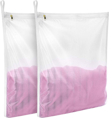 GOGOODA Delicates Laundry Bags, Fine Mesh Wash Bag for Lingerie, Underwear, Bra, Silk, Socks with Hanging Loop