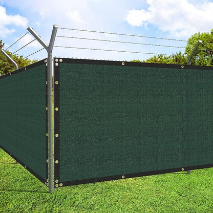 ECOOPTS 4'x227' Privacy Fence Screen Windscreen with Copper Grommets, Fit for Commercial Fence and Residential Garden Outdoor 90% UV Blockage, Cable Zip Ties Included (Green)