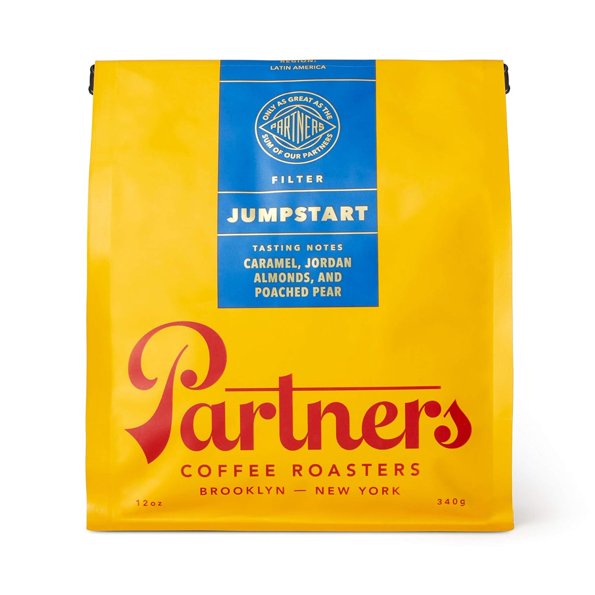 Partners Coffee Roasters, Jumpstart Blend, Whole Bean Coffee - 12 Ounce - Medium